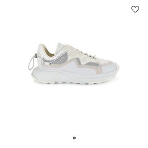 Stuart Weitzman White and Gray Sneakers